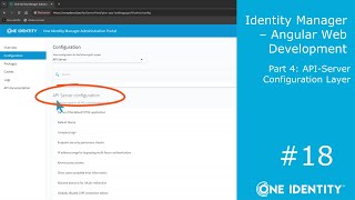 Identity Manager  Angular Web Development 18  APIServer Configuration Layer [upl. by Soni]