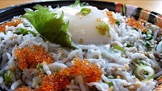 Eating Japanese Donburi quotShirasuWhitebait bowlquot ASMR [upl. by Alaham]