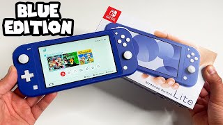 NEW Blue Edition Nintendo Switch Lite  Unboxing and Review [upl. by Oht801]