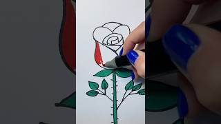 How to draw a rose simple 🌹 Easy drawing step by step [upl. by Cheney317]