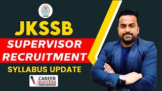 JKSSB SUPERVISOR SYLLABUS 2023 2024 JKSSB supervisor social welfare department 200  Vacancies [upl. by Aroz]