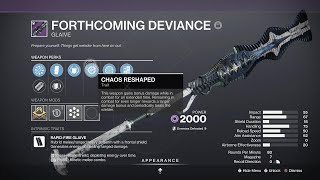 Forthcoming Deviances New Perk Can Heal You  Destiny 2 [upl. by Yand]