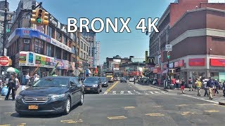 Driving Downtown  Bronx 4K  New York City USA [upl. by Adnolor]