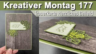 Kreativer Montag 177  Minialbum Trauerkarte Herzliches Beileid [upl. by Ecirp]