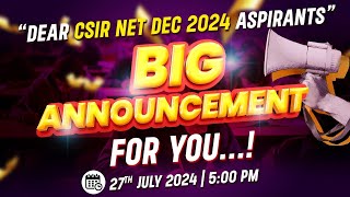 Big News for CSIR NET Dec 2024 Aspirants Essential Updates amp Tips You Need to Know  IFAS [upl. by Onurb717]