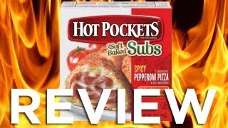 Hot Pockets Soft Baked Subs Spicy Pepperoni Pizza Video Review Freezerburns Ep510 [upl. by Dinse]