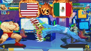 Marvel VS Capcom  Jeff USA VS MEX ROWLEY mvsc Fightcade マーベルvsカプコン [upl. by Allemat]