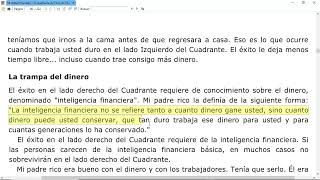 08 El Cuadrante del Flujo del Dinero Robert Kiyosaki [upl. by Reahard18]