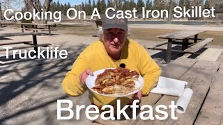 Cooking Breakfast On A Lodge Cast Iron Skillet [upl. by Akinam33]