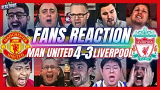 MAN UTD amp LIVERPOOL FANS REACTION TO MAN UNITED 43 LIVERPOOL  FA CUP [upl. by Yelkreb]