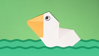 Origami for Kids Pelican Easy origami for beginners [upl. by Lareine]