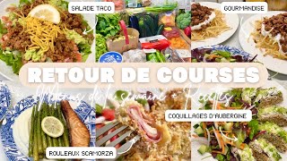 🛒 RETOUR DE COURSES • MENUS DE LA SEMAINE  RECETTES 🍴 [upl. by Pontias847]