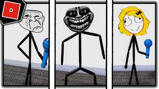 How to get TROLL FACE FNF REAL BADGE in TROLL FACE RP BETA  Roblox [upl. by Aneehs]