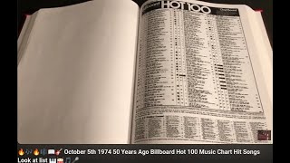 🔥🎶🔥🎼📖🎸 October 5th 1974 50 Years Ago Billboard Hot 100 Music Chart Hit Songs Look at list 🎹🥁🎵🎤 [upl. by Nuahs]