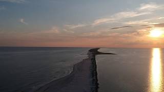 Dauphin Island Alabama Aerial Tour during sunset from the West End Beach With DJI Spark Drone [upl. by Artemus]