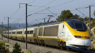 High speed train TGV and Eurostar in France [upl. by Nylqcaj]