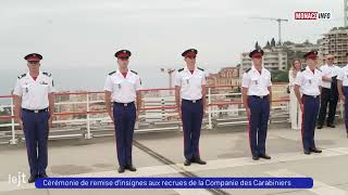 Institution  Cérémonie de remise d’insignes aux recrues de la Compagnie des Carabiniers [upl. by Arita]