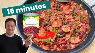 Je cuisine une boîte de haricots rouges  Recette EXPRESS [upl. by Halimak]