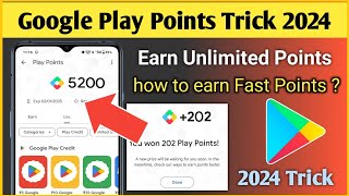 google play points unlimited trick 2024  earn fast google play points  Unlimited play points trick [upl. by Meli]