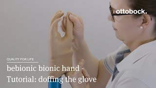 bebionic bionic hand  Tutorial doffing the glove  Ottobock [upl. by Perle]