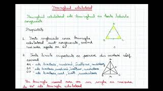 Triunghiuri particulare isoscel echilateral freptunghicMatematica  GeometrieEvaluare nationala [upl. by Yecam]