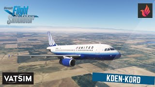 Microsoft Flight Simulator 2020  Denver KDEN  KORD Chicago OHare  Fenix A319  Vatsim [upl. by Ahtikal]