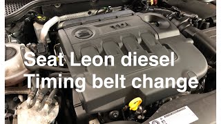 Seat VW Skoda 16 Tdi timing belt change Cffb cambelt change Stepbystep guide [upl. by Queridas]