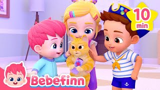 🐱 Hide and Seek with The Troublemaker Cat BooㅣKids Animal Song CompilationㅣBebefinn Nursery Rhymes [upl. by Orlanta]