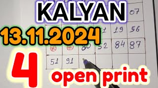 KALYAN MATKA TRICK 13112024  BY MAIN GURU [upl. by Lobel]