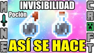 COMO HACER POCION DE INVISIBILIDAD EN MINECRAFT [upl. by Chemesh]