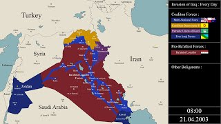 Invasion of Iraq 2003 Every 8 hours [upl. by Tarsuss]