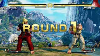 Street Fighter 5 Ken rookie vs Ryu super bronze [upl. by Francois]