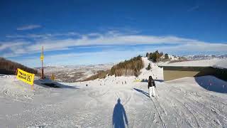 Skiing on a green run in Park City UT [upl. by Rotman]