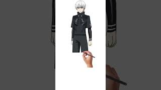 Menggambar karakter anime Ken Kaneki Tokyo Ghoul ZArt Channel [upl. by Aehtna]