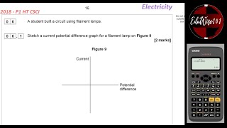 AQA GCSE 2018 Paper 1 Q6 Combined Science Physics Higher Tier Past paper Revision Electricity Topic [upl. by Bobine]