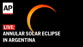 LIVE Ring of fire solar eclipse in Argentina [upl. by Atekin]