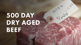 500 Day Dry Aged Beef Breakdown [upl. by Atnoid]