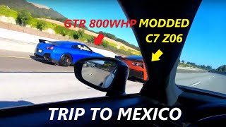 ROLL RACE Lexus RCF vs GTR vs C7 Z06  I got my SUPERDONUT from a SUPERDRIVE meet [upl. by Aden]