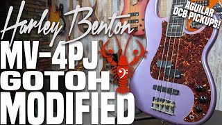 Harley Benton MV4PJ Gotoh MODIFIED  Checking out Aguilar DCB PJ Pickups  LowEndLobster Builds [upl. by Spiegel]