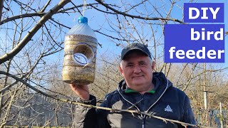 DIY Bird Feeder Simple Project from Plastic Bottles [upl. by Hanahs]