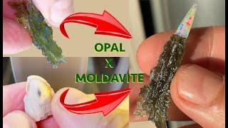 Combining Aussie OPAL with Czech MOLDAVITE 👽☄️💫 [upl. by Olive751]