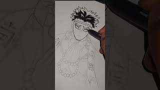 Quick Drawing of Gyomei drawing demonslayer demonslayeredit tanjiro hashira gyomei anime [upl. by Nnitsuj]