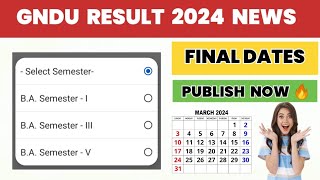 GNDU RESULT 2024 😱🔥BA 1ST  3RD  5TH SEMESTER RESULT FINAL DATES PUBLISH NOW  RESULT NEWS TODAY [upl. by Ahsied227]