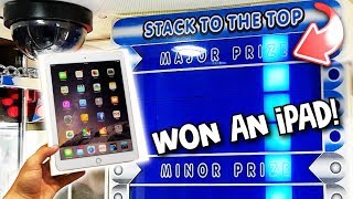 WINNING AN IPAD FROM STACKER  Arcade Games [upl. by Eneladgam459]