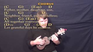 Thanksgiving Song Mary Chapin Carpenter Ukulele Cover Lesson with ChordsLyrics  Capo 2nd [upl. by Sidon]