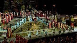 Arena di Verona celebrates 99 years with Verdis Aida [upl. by Atiloj]