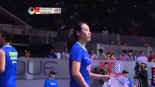 Zhang NanZhao Yunlei vs T AhmadL Natsir  XD SF Match 5  OUE Singapore Open 2015 [upl. by Ray]