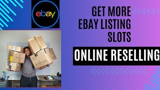 how to get more eBay listing slots online reselling business [upl. by Valaria553]