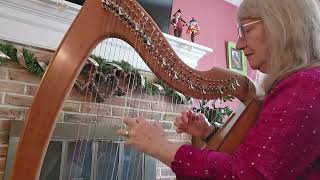 The Ladies Hornpipe or The Derry Hornpipe on lever harp [upl. by Sanoj]