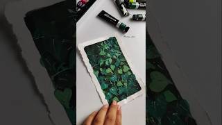 Lets paint some Leaves🍃🌿 gouachepainting asmr process diy trending viralvideo art leaf [upl. by Enohpets189]